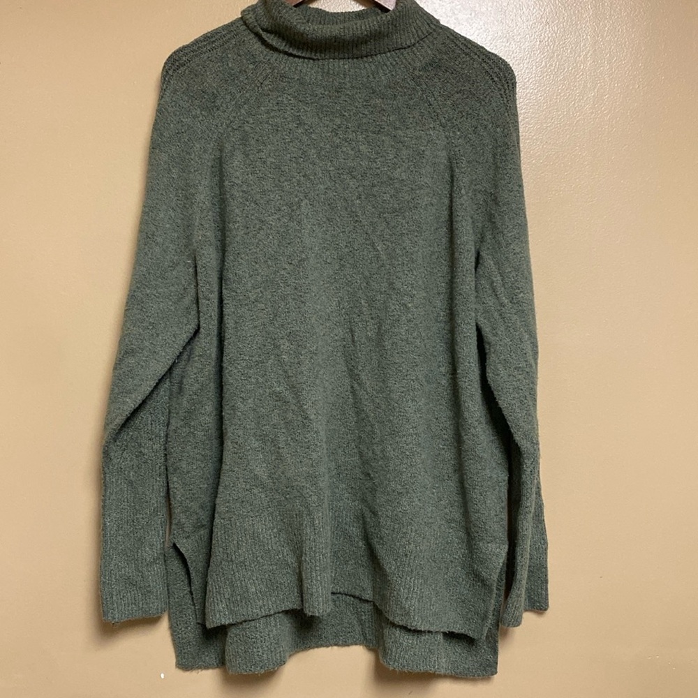 Green Turtleneck Sweater